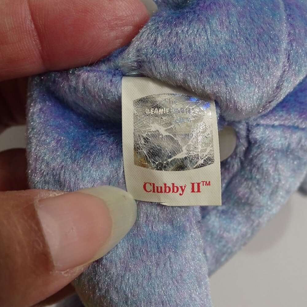 Vintage Ty Beanie Baby Clubby II 1999 Plush Bear Blue Tie-Dye 8.5 In NO Hang Tag - Picture 4 of 7